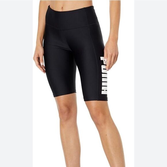 Puma 9 Inch Attitude Shorts Black Biker Shorts Women’s Medium - Picture 1 of 4